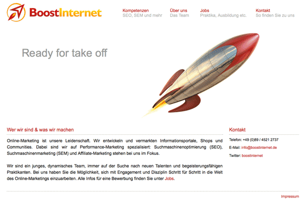 boost Startseite boostinternet.de